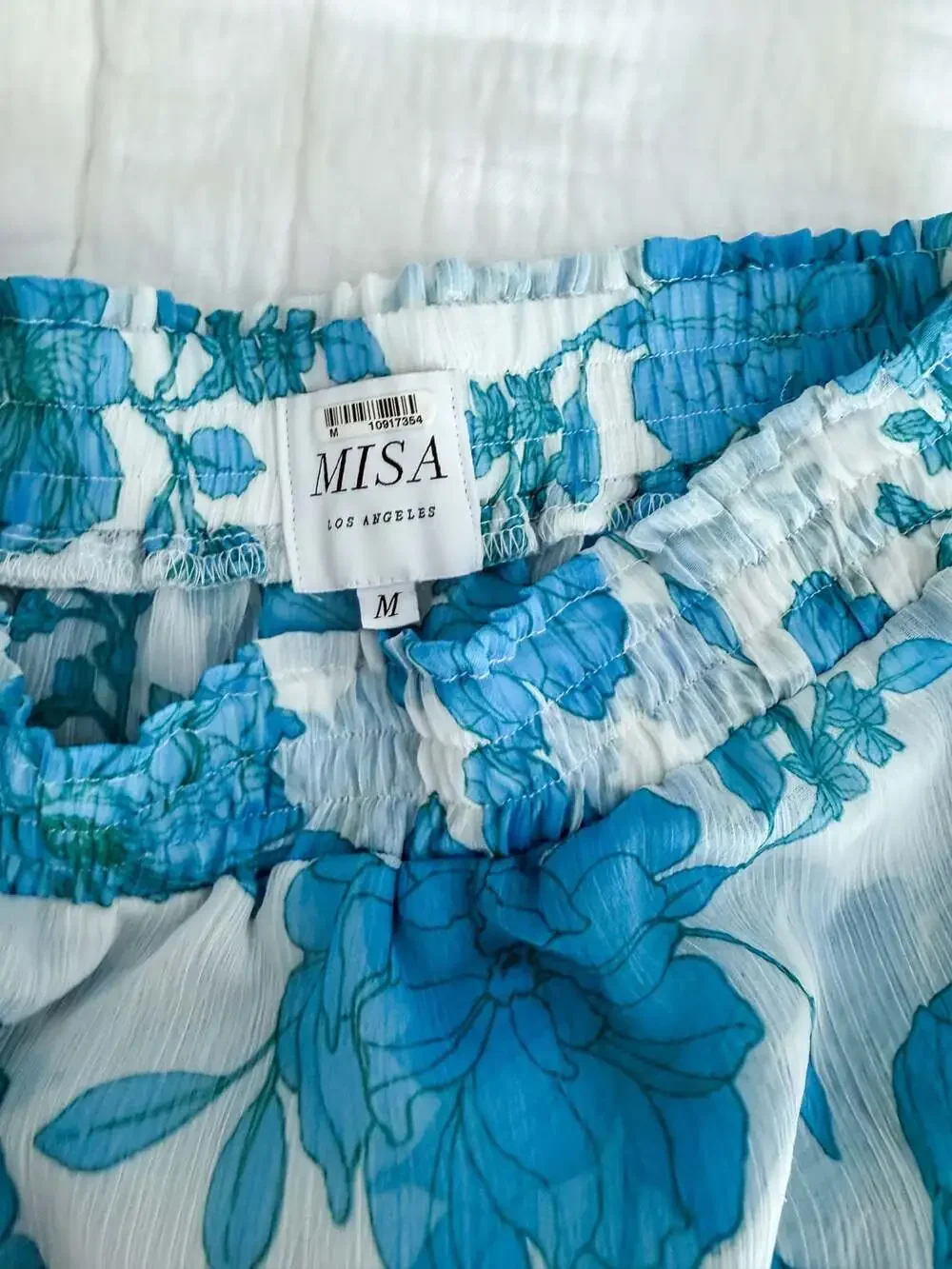 MISA Los Angeles Marion Skirt in Turquoise Flora medium flowy medium